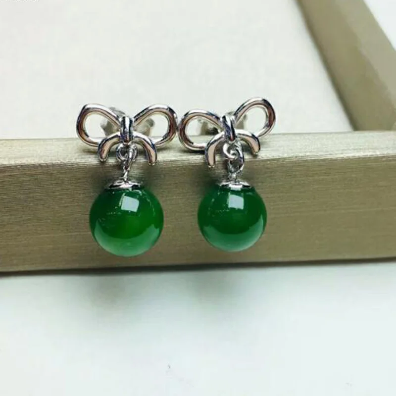 

Серьги из серебра 925 пробы, яшма с 8 мм круглыми бусинами, очаровательные Модные женские ювелирные изделия, трендовые