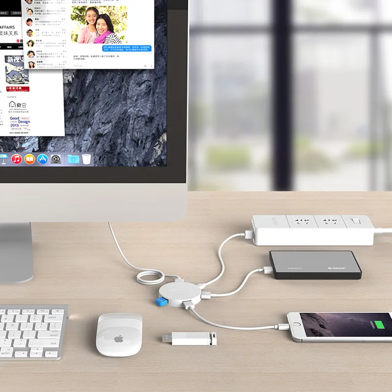 ORICO 4 порта s USB 3 0 концентратор с портом Micro Power Support порт для зарядки OTG адаптер