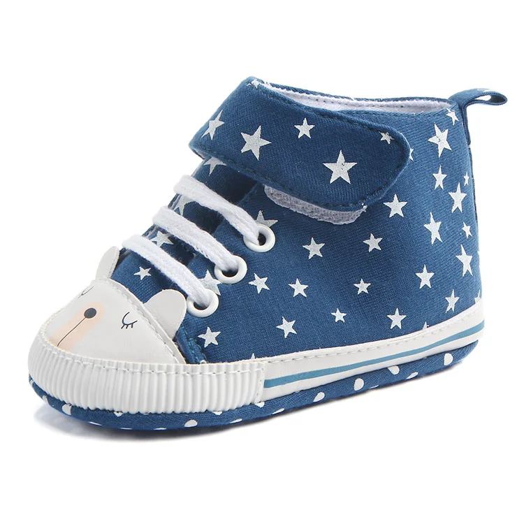 Детские парусиновые туфли в горошек Мокасины с мягкой подошвой для первых шагов