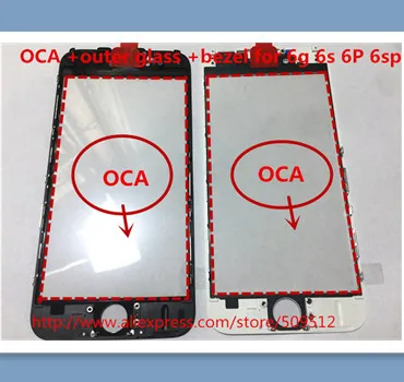 20 шт. качественное внешнее стекло с рамкой oca для iphone 8 6 6s 6 plus 6s plus 7 Переднее стекло+ рамка+ oca ЖК-Запасная часть