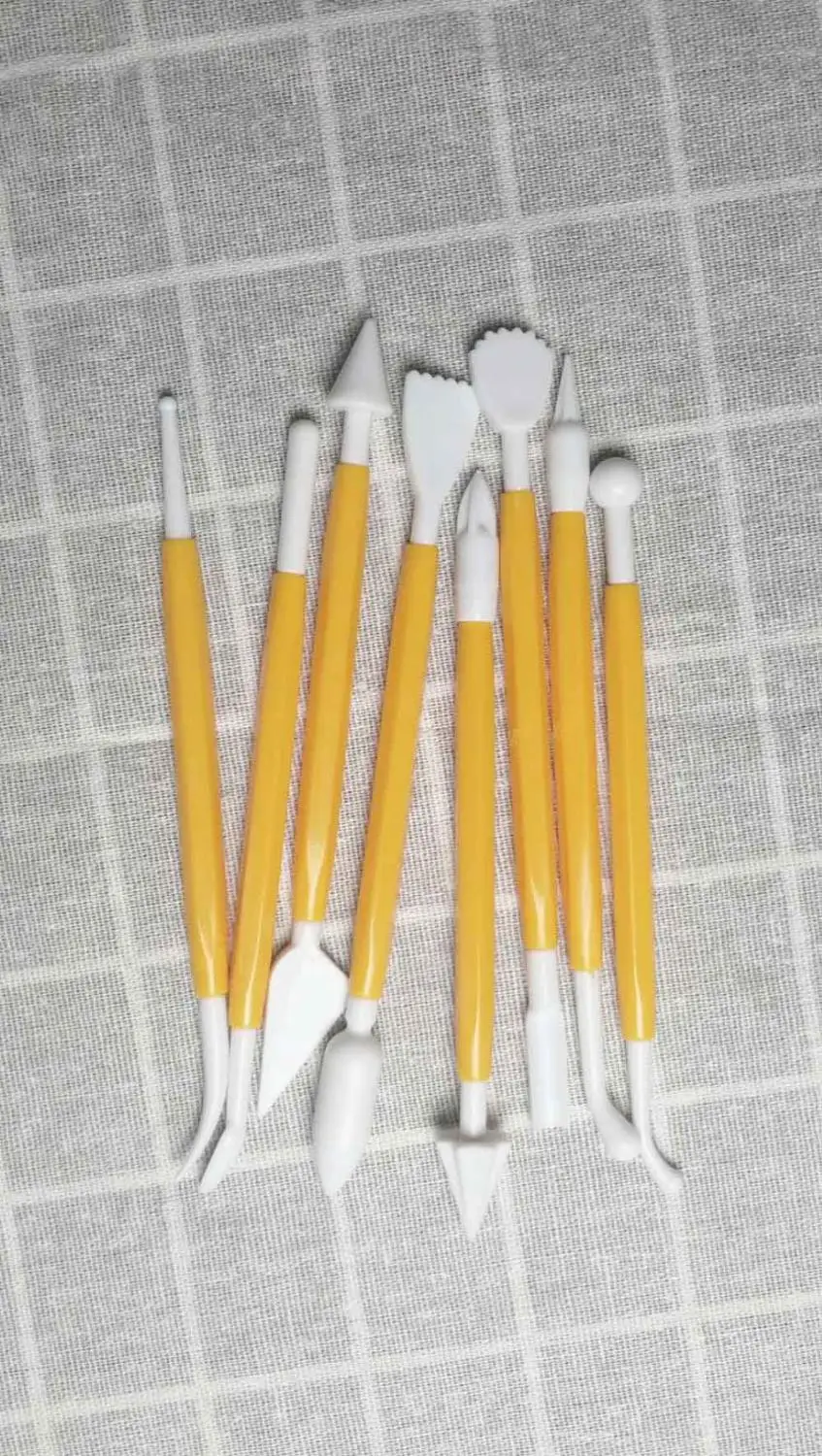 Diy сахарное ремесло для помадки, пирога, печенья резчик для резки шоколада украшения цветок глина моделирование пластик выпечки ремесло набор инструментов - Цвет: Цвет: желтый