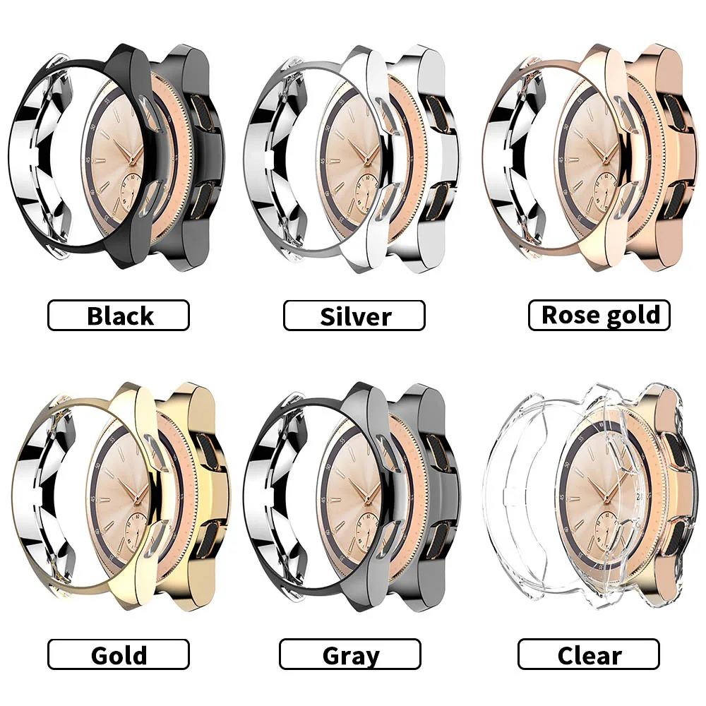 

Compatible With Samsung Galaxy Watch 42mm Plated TPU Case Cover Soft Bumper