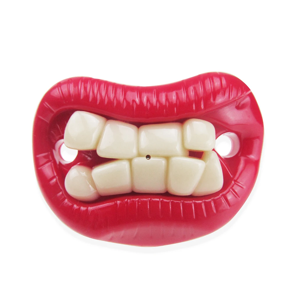 R07 Angry teeth Пищевая силиконовая Забавная детская соска, соска-прорезыватель для соска малыша, Ортодонтическая Соска, соска для ребенка, соска, подарок - Цвет: R07 Angry teeth
