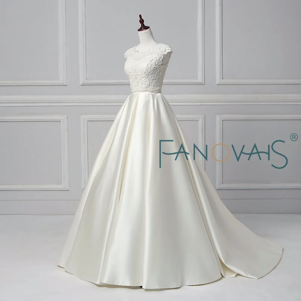 &quotЭлегантный бисером свадебные платья две пьесы атласная vestido де novia 2019 Robe de Mariee