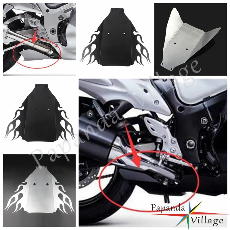 Для Suzuki GSXR 1300 GSX1300R Hayabusa 1999-2007 алюминиевый серебристый мотоцикл нижнее крыло под