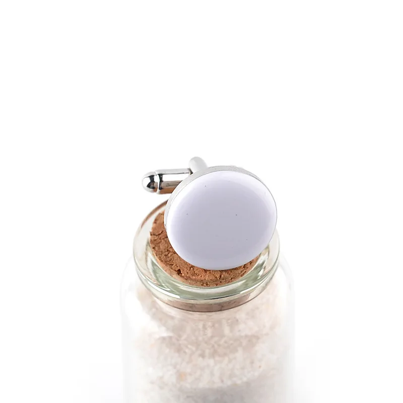 Запонки для рубашки мужские классические эмалированные запонки Круглые черные