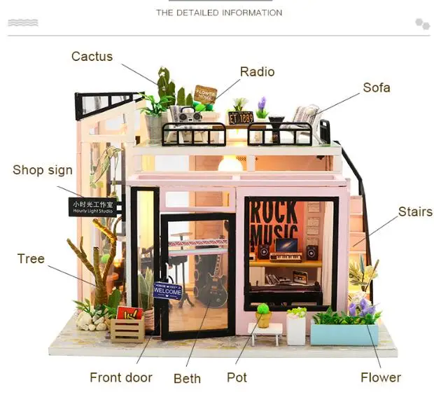 Кукольный домик сделай сам деревянный миниатюрный дом для кукол с комплектом