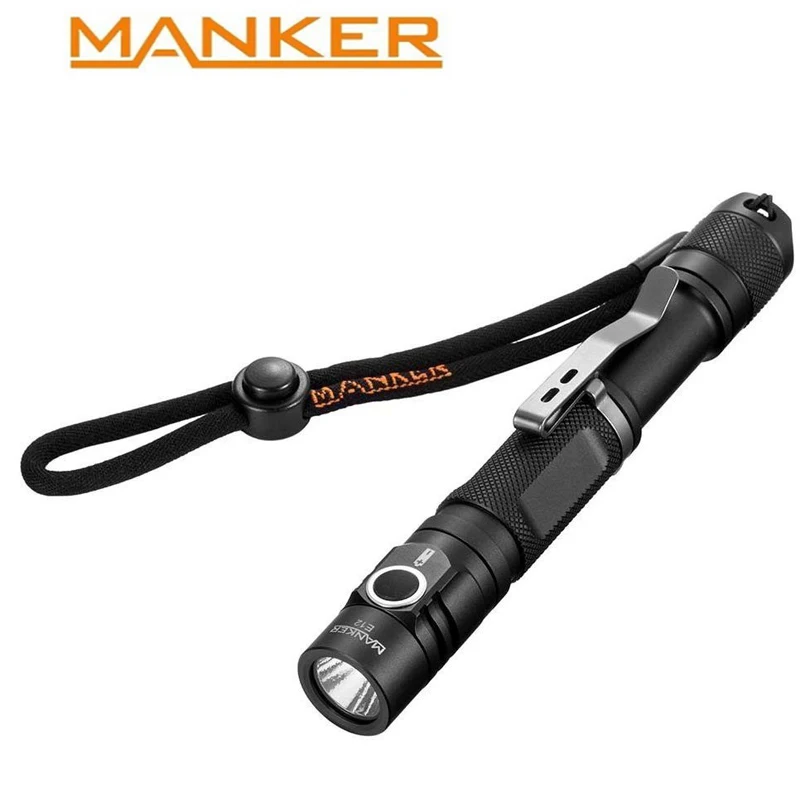 

MANKER E12 650Lumens Best 2 AA Flashlight 650 Lumens CREE XP-L V5 LED Tactical Torch Use 2X AA Battery Outdoor Flash Light Led
