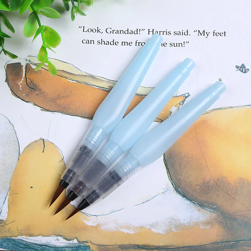 3 шт./лот круглая мягкая кисть для акварели набор ручек размер среднего искусства