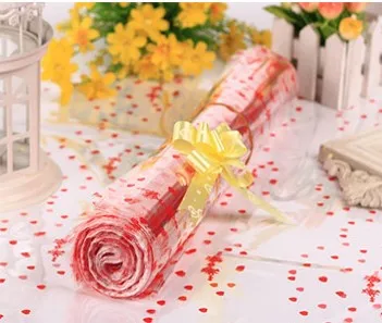 red 18*25/20*30/25*35/35*50 см прозрачный пластиковый пакет для упаковки конфетных игрушек, подарочные пакеты для дня рождения, свадебной вечеринки - Цвет: red