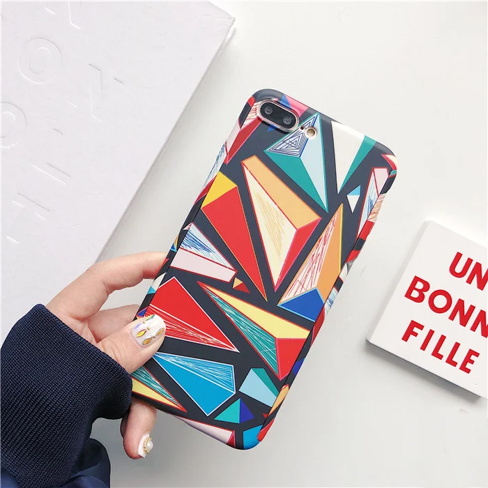 as the picture Для iphone 7 7 plus Роскошные 360 Чехлы, передняя и задняя матовая крышка coque для iphone X 6 6 S 6splus 8 8 plus тропический цветок лист чехол - Цвет: as the picture
