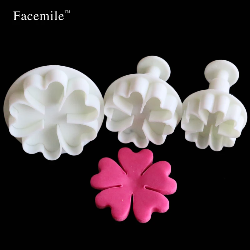 Пять листьев сердце подарок украшение тиснение 3 шт. мини-подарок форма весенний