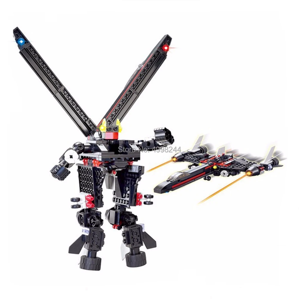 246 шт трансформация деформация робот боец самолет строительный блок кирпичи