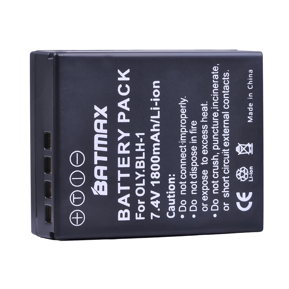 4Pcs 1800mAh BLH-1 BLH1 Battery + LCD  USB Charger for Olympus Digital Cameras EM1 EM1-2 EM1 Mark 2