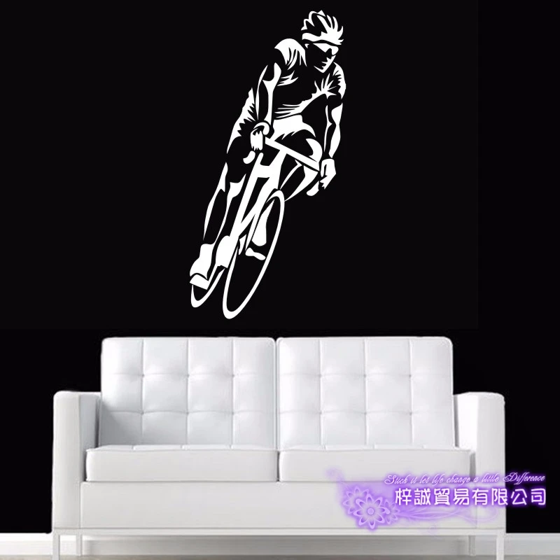 Bike Shop Wall Sticker Customized Sports Posters Vinyl Decals Decor Mural Car Windows Bicycle Glass Decal | Дом и сад