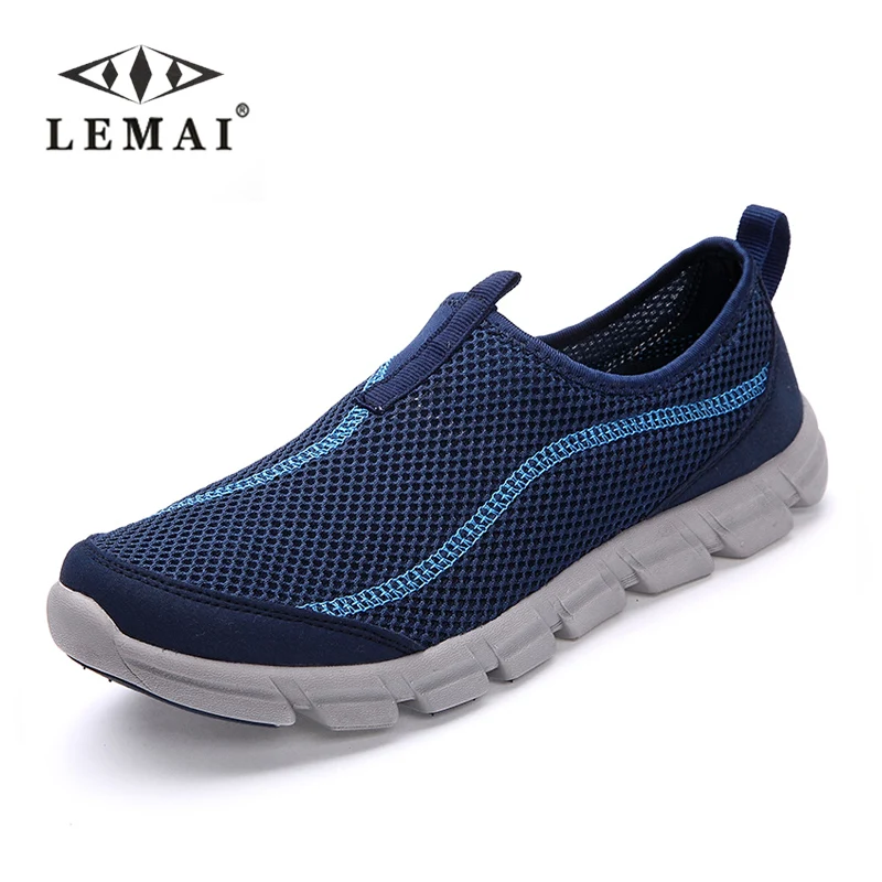 LEMAI 2019 New Men Casual Shoes Summer Mesh For Super Light Flats Foot Wrapping Big Size #36-44 | Обувь