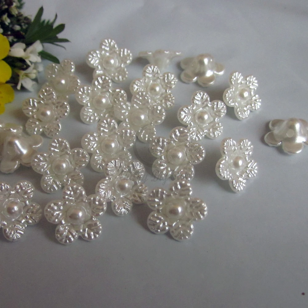 60 шт. 12 мм мини жемчужные цветочные пуговицы для украшения сделай сам головные