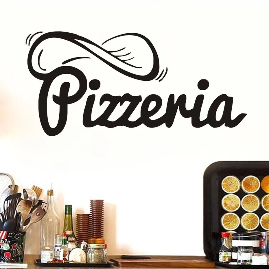 Pizzeria настенные декоративные наклейки для пиццы креативный домашний Декор