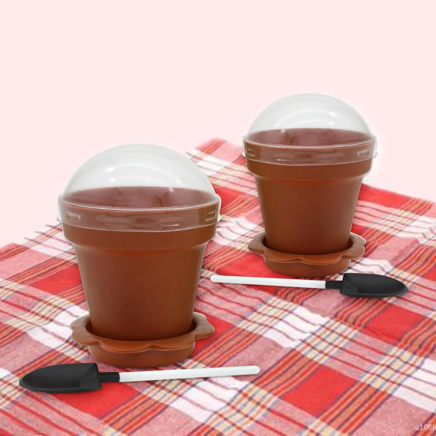 Behogar 20 штук цветочный горшок Форма DIY для выпечки желе Торт йогурт мусс хранения