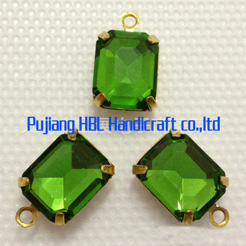 30 шт./лот Необычные камни 13*18 мм Золотая подвеска необработанный латунный крюк