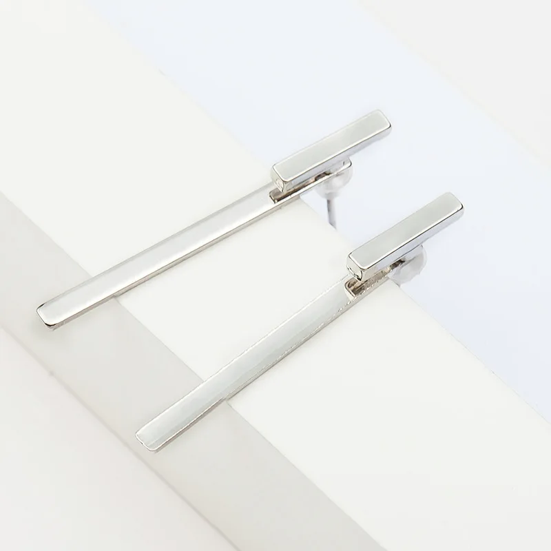 Высококачественные простые металлические серьги из бутика оптовая продажа