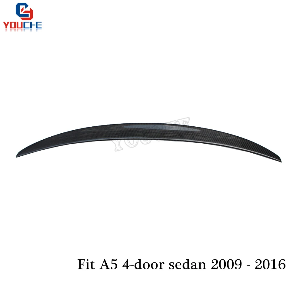 S5 Style Carbon Fiber Rear Spoiler Wing for Audi A5 4-door Sedan Sportback 2009 - 2016 Boot Trunk Lid Tail | Автомобили и