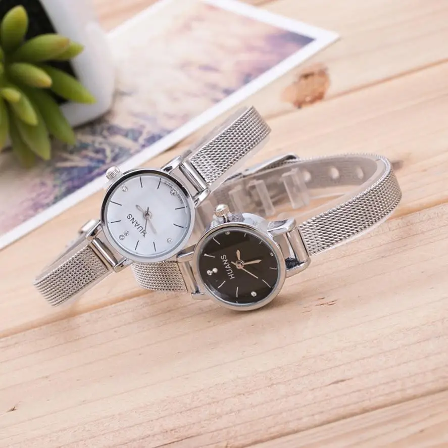 

Watch Women fashion luxury watch Reloj Mujer Silver Stainless Steel Quality Ladies Quartz Watch Women Wrist Watch #D