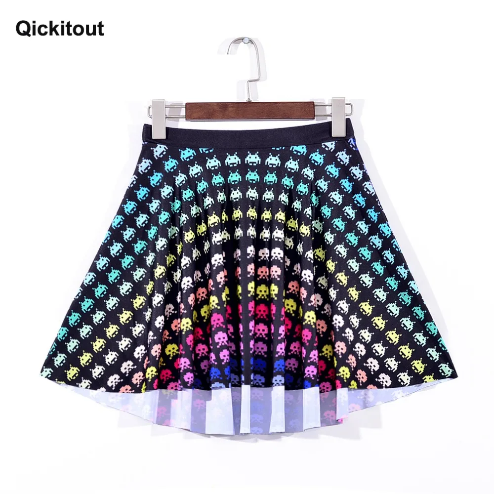 Quickitout Лидер продаж Летний стиль Для женщин плиссированная юбка с рисунком