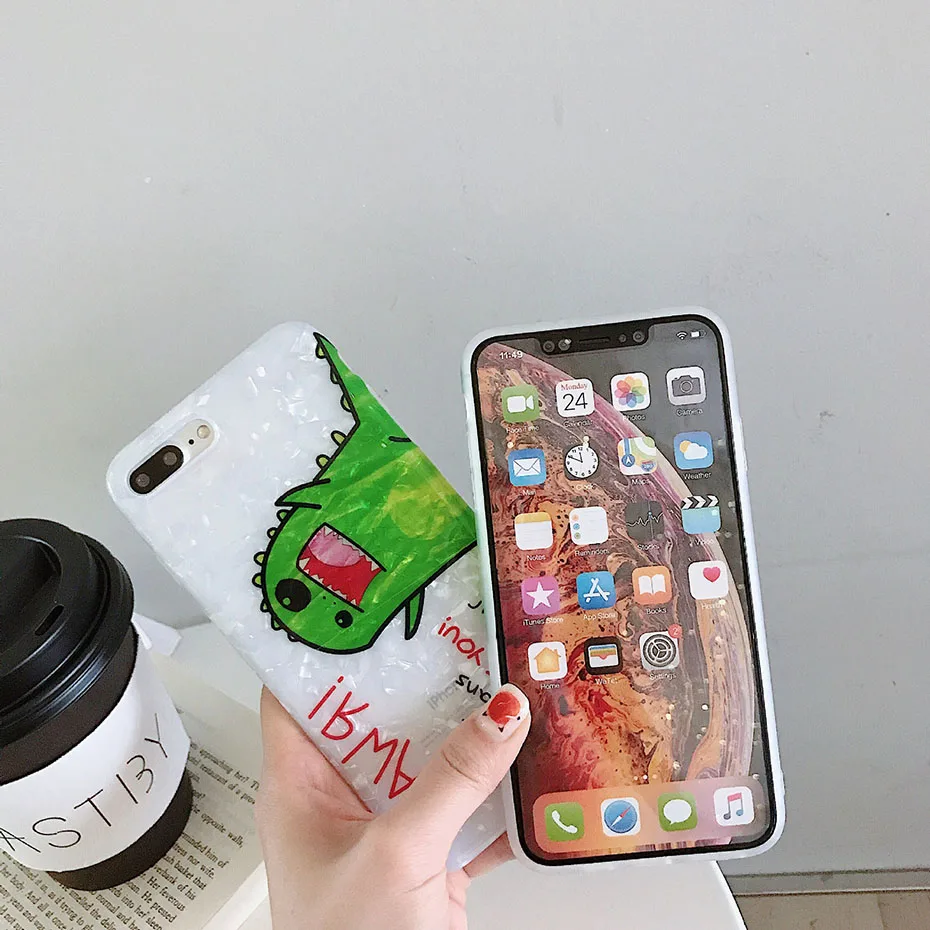 Милый чехол для iPhone 8x7 Plus 8Plus XR 6 совместимый с 6s 7 XS XSMAX мягкий из ТПУ рисунком