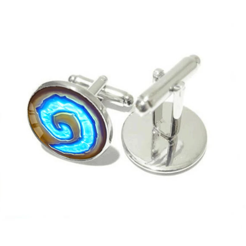 WoW World of Warcraft Hearthstone стеклянный круглый Шарм ювелирные изделия голубое стекло отправить друзей высококачественные запонки ювелирные изделия