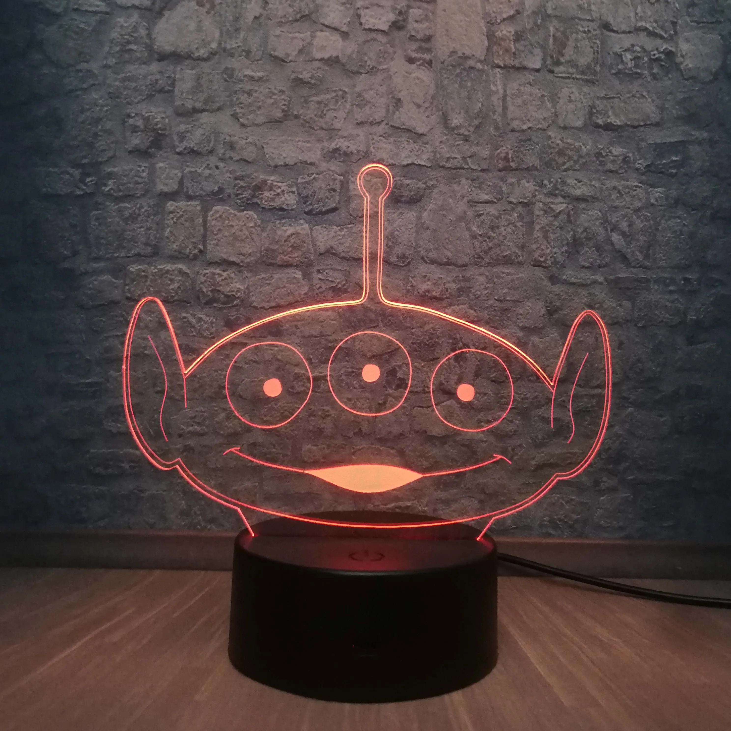 Милая игрушка история инопланетяне 3D Светодиодная лампа USB зарядка Подростковая