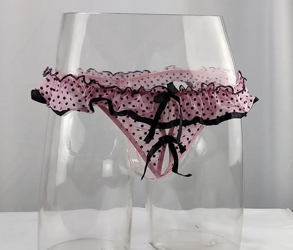 Новинка 2019 модные мужские кружевные трусы-танга с кружевными краями сексуальные