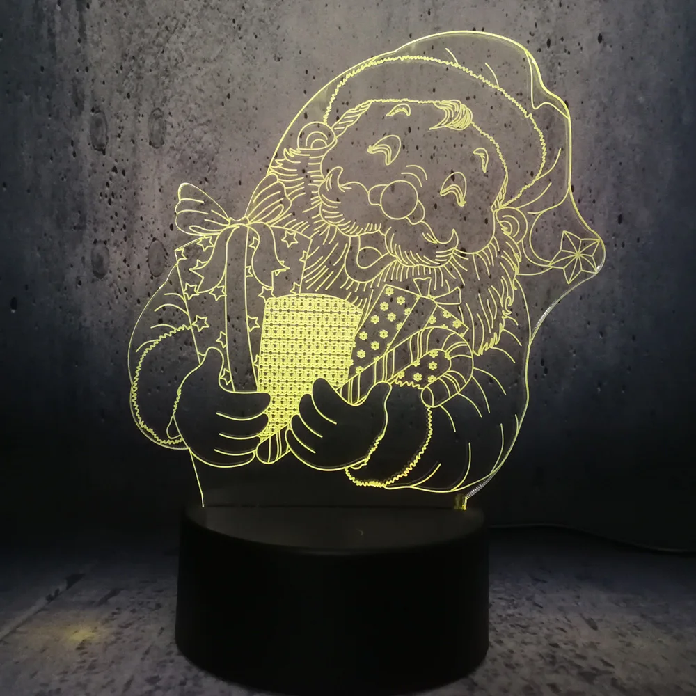3D лампа Светодиодная ночник Luminaria выставка освещение дисплей домашний Декор