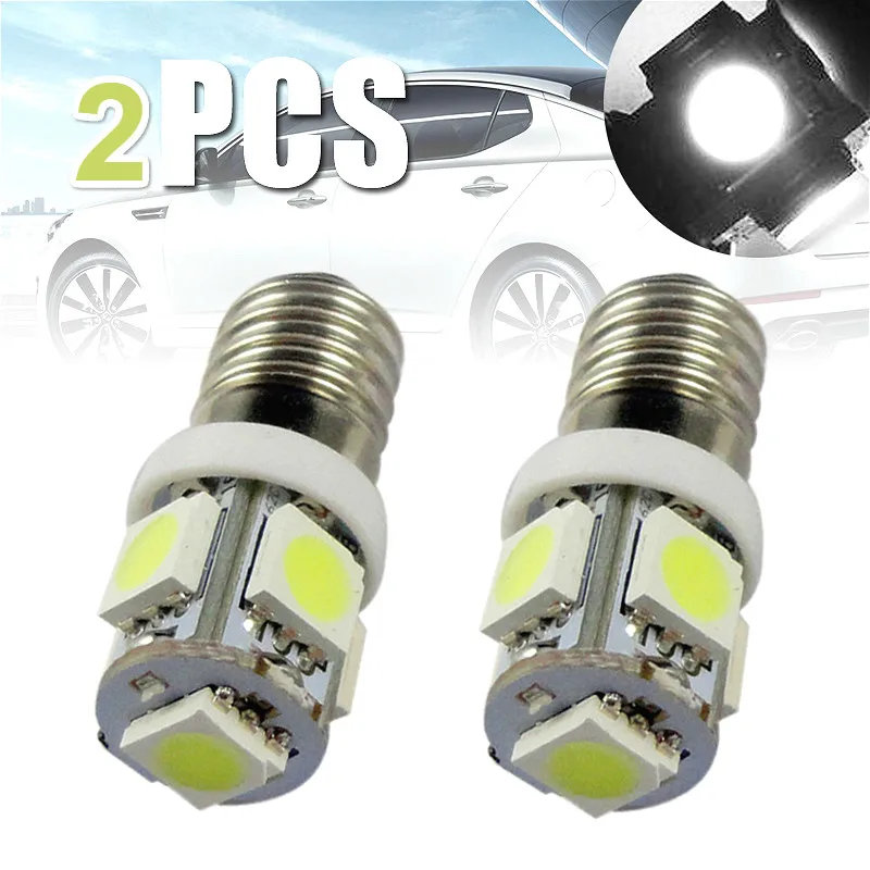 2 шт. 12V E10 5050 5SMD светодиодный автомобиль Ширина светильник номерные знаки для