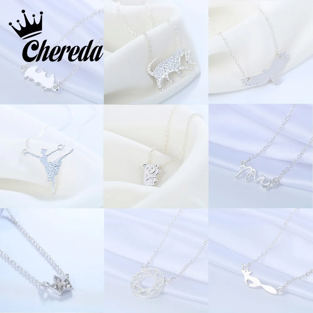 Серебряная цепочка Chereda ожерелье в виде животного для женщин милая подвеска