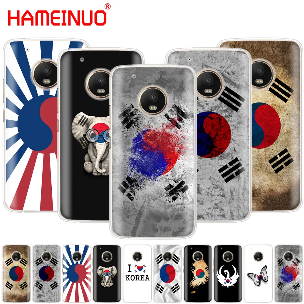 HAMEINUO корейский флаг чехол для телефона Motorola Moto X4 E4 C G6 G5 G5S G4 Z2 Z3 PLAY PLUS|Бамперы| |
