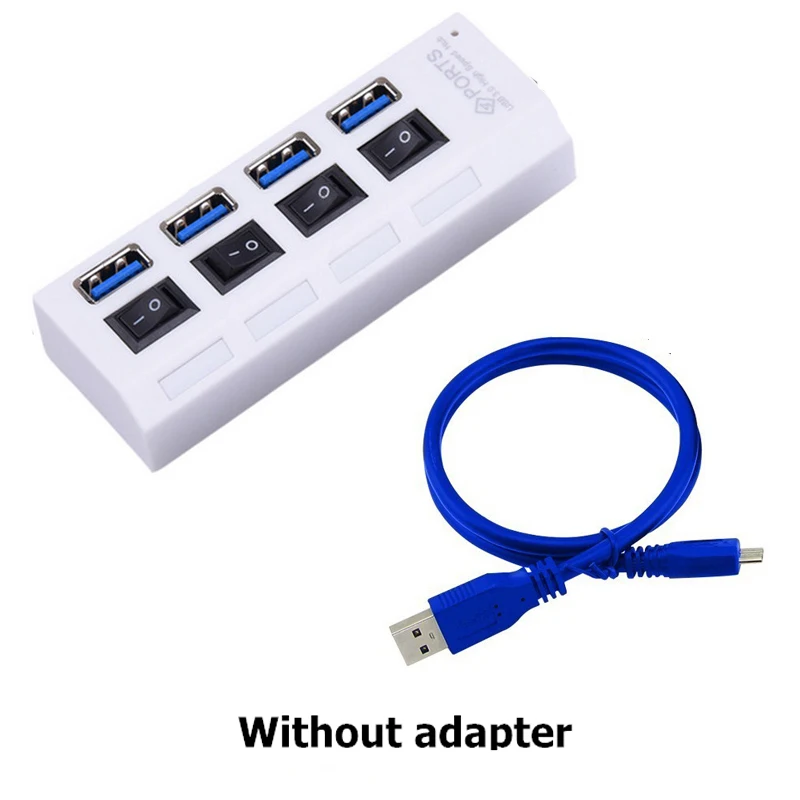 Usb-концентратор с несколькими портами 3,0 4 порта USB 3,0 концентратор разделители USB с адаптером питания переключатель 3 Hab для ПК macbook pro компьютерные аксессуары
