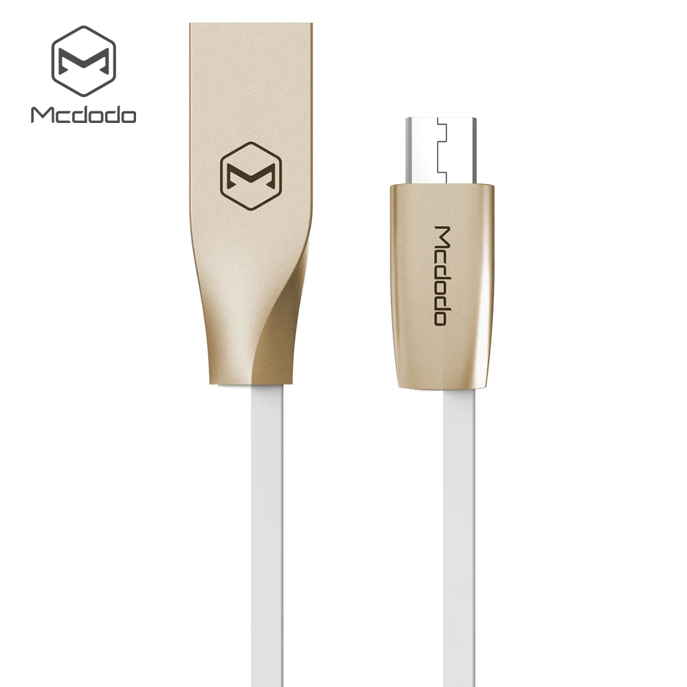 Gold Metal White Mcdodo Micro USB кабель 2.1A кабель для быстрой зарядки 2 м 1,5 м 1 м кабель для передачи данных Microusb для samsung Xiaomi HUAWEI LG кабель для мобильного телефона - Цвет: Gold Metal White