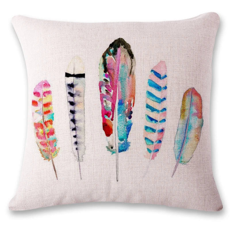 2019 Мультяшные акварельные перья офисное кресло поддерживающая поясничная