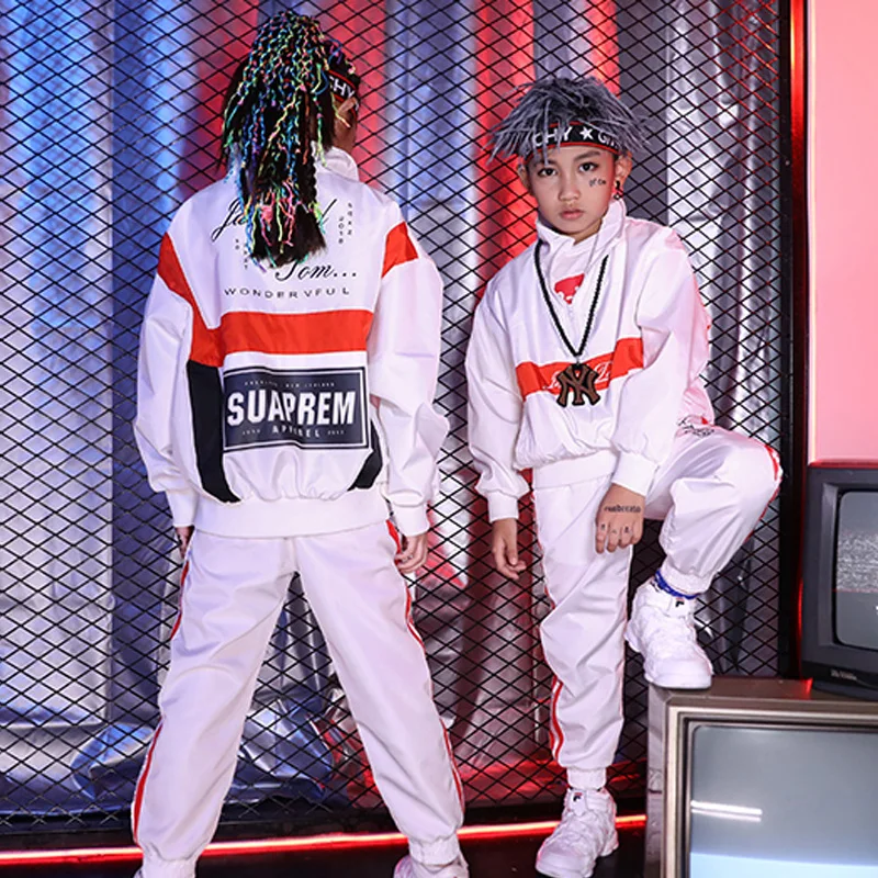 Джазовый танцевальный костюм в стиле хип хоп для девочек и мальчиков одежда