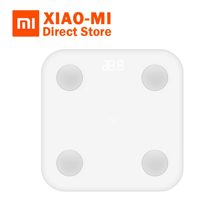 Оригинальный Xiaomi Mi Smart Body Fat Scale 2 Mifit APP & Composition Monitor со скрытым светодиодным