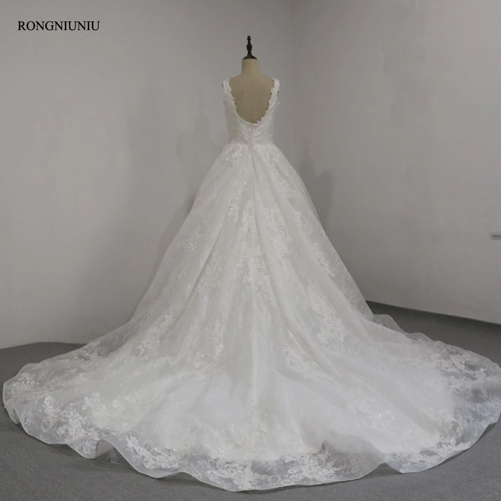 2017 новое дизайнерское винтажное Свадебное бальное платье с бисером кружевное