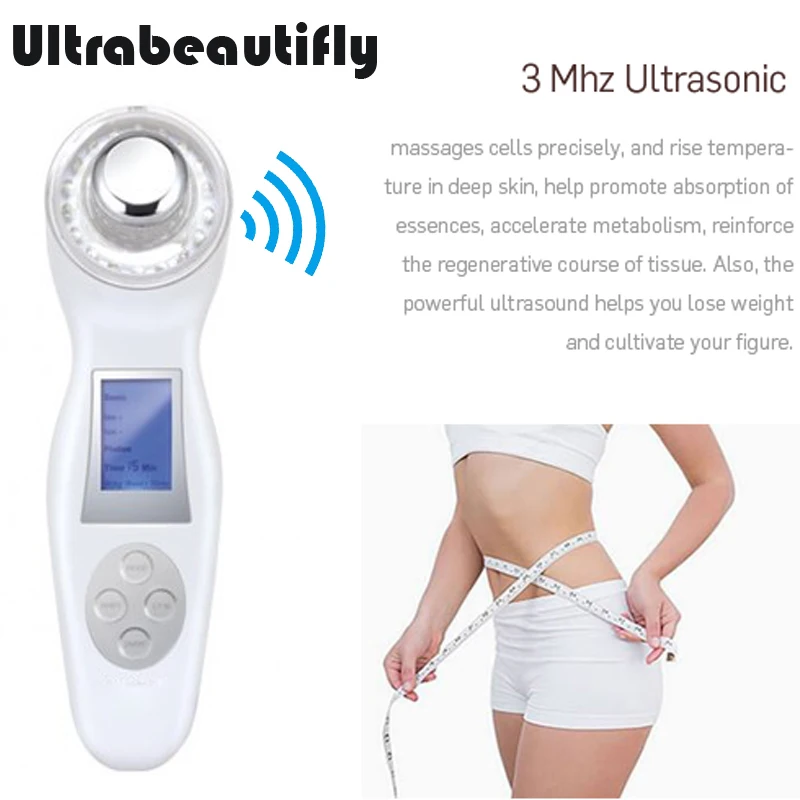 3mhz Ultrasound Ultrasonic Deep skin Pores Cleaning Nutrition Infusion Face Firmness Portable Galvanic facial Cosmetic equipment