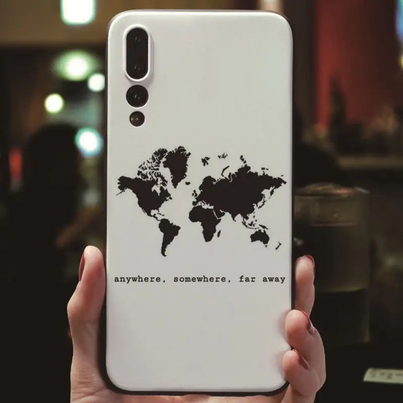 MaiYaCa, розовая карта мира, черный мягкий чехол для телефона iPhone 7, 8, Xr, XS Max, чехол для huawei P9, P10, P20, P20pro, honor 9, 10, V9, V10 - Цвет: A11