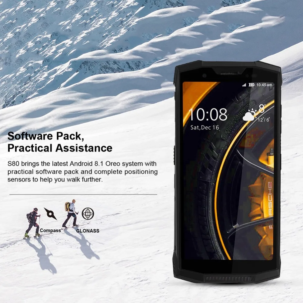 Doogee S80 Ip68 Водонепроницаемый 5,99 ''18:9 Ips мобильный телефон 10080 мАч 12v2a 6 ГБ 64 Гб восьмиядерный смартфон 16,0 Мп фронтальная камера Fhd
