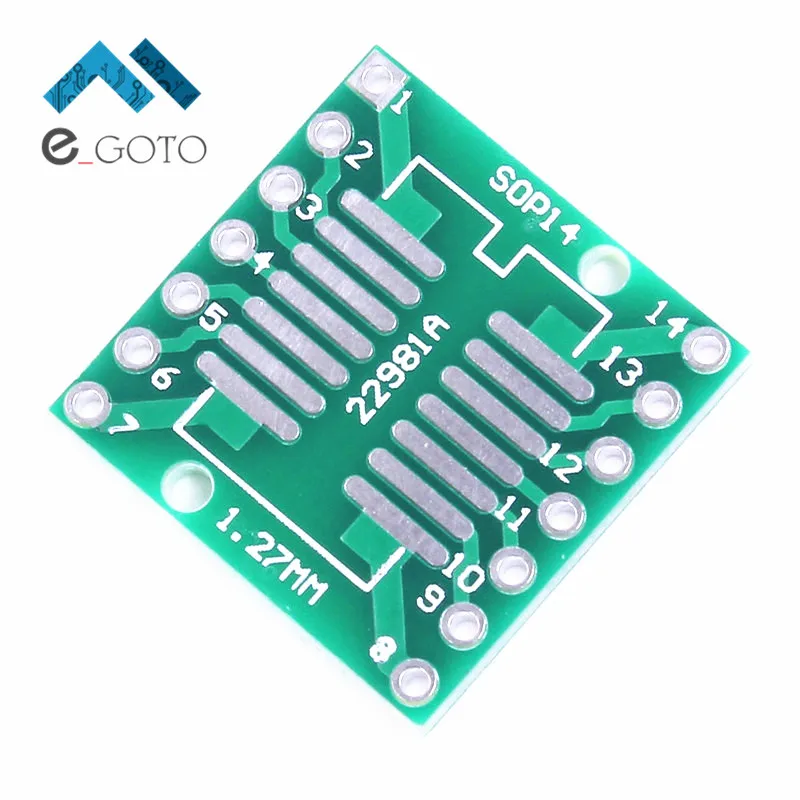 50 шт. SOP14 SSOP14 TSSOP14 к DIP14 Булавки SMD DIP адаптер 0.65 мм/1.27 мм 2.54 Шаг печатной платы