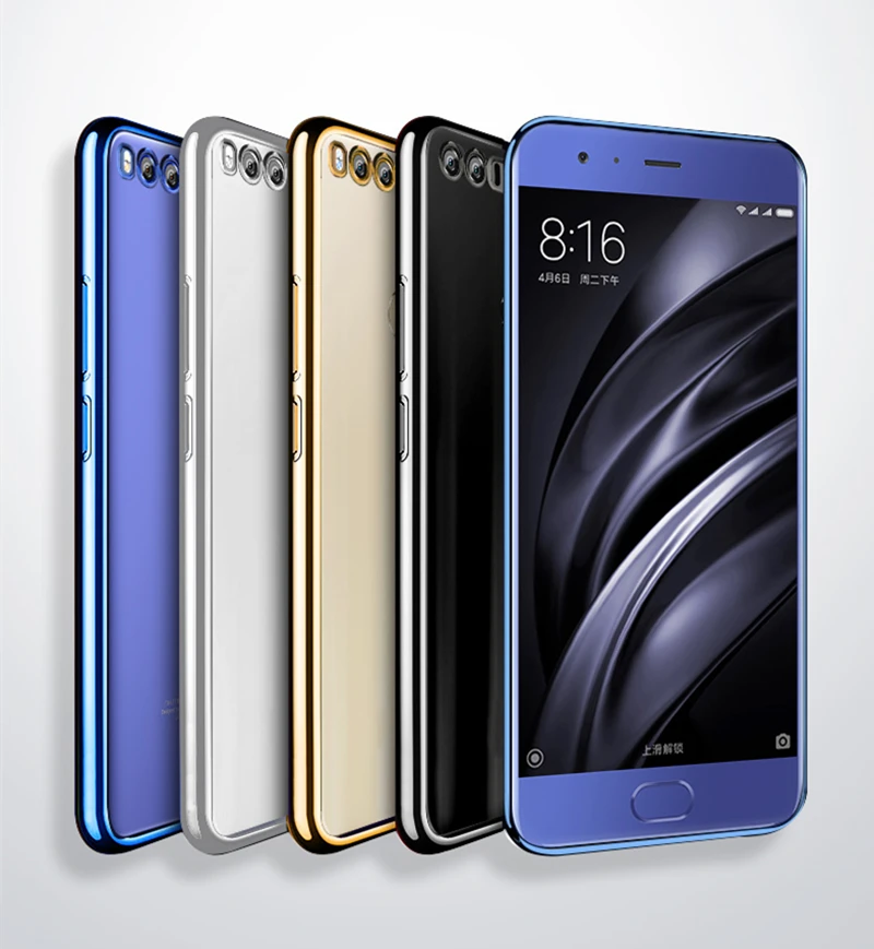 URSHINE Cover for Global ROM Original Xiaomi Mi6 Mi 6 Soft TPU Plating Colored Protective Case M6 Accessories |