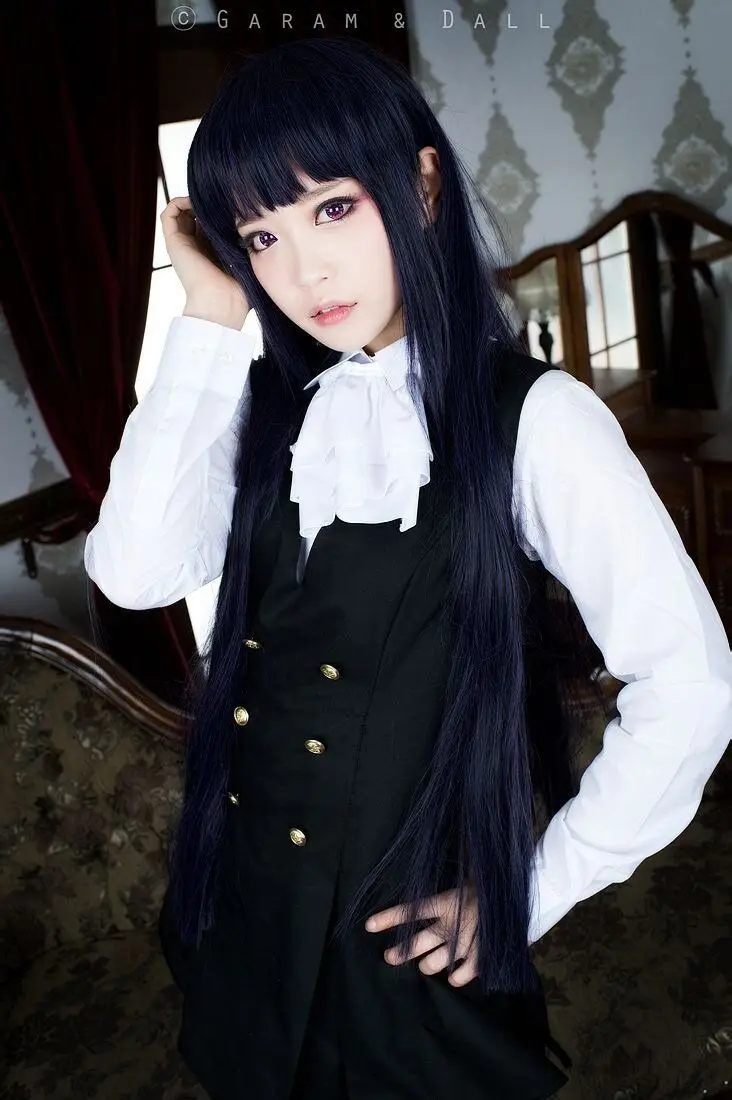 HAIRJOY Inu X Boku SS Ririchiyo Shirakiin фиолетовый костюм для косплея головной убор