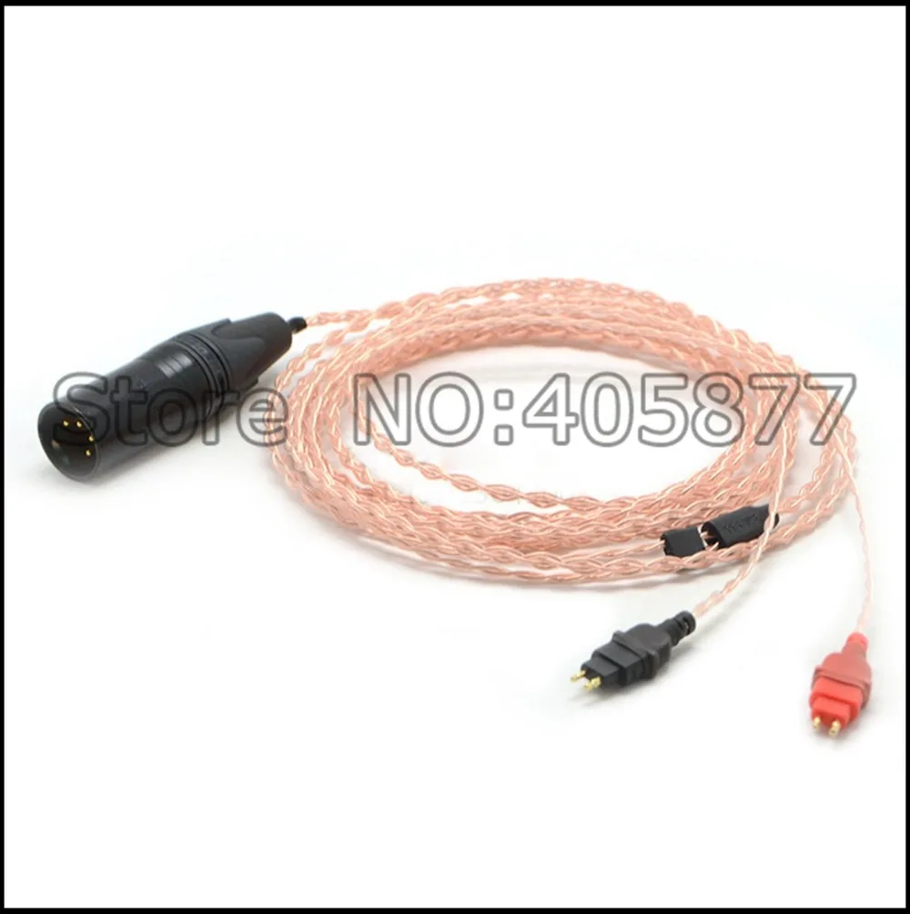 4pin сбалансированный DIY 5N с покрытием из чистой меди кабель для наушников Hd580 Hd600