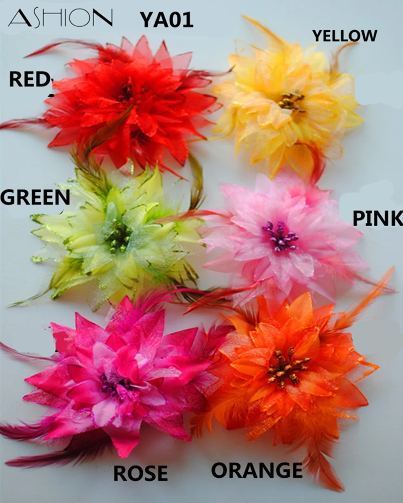 Разноцветная шпилька с пером для косплея головной убор цветок перо танца живота